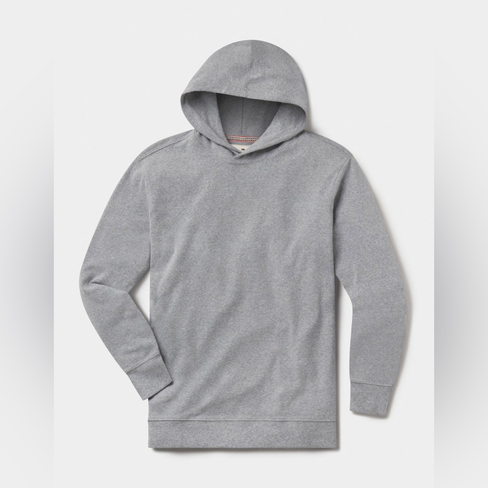 The Normal Brand Men’s Essential Puremeso Hoodie in Athletic Grey, Size Medium.
